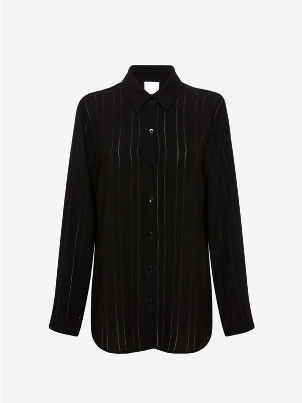 Paris Georgia drop-stitch-detail crepe shirt